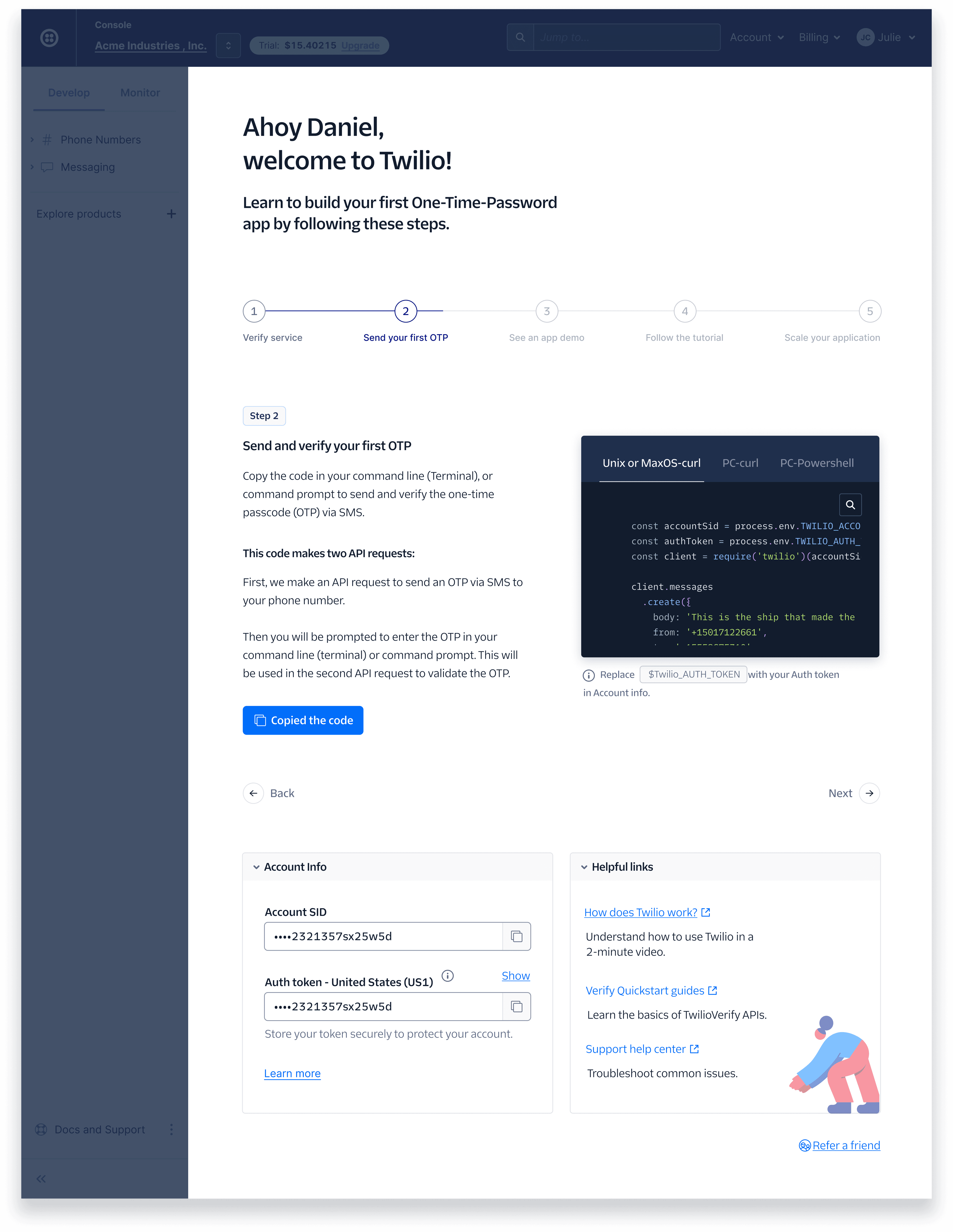 example of a UI with clean, easy to digest spacing and typography